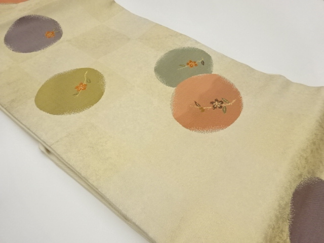 JAPANESE NAGOYA OBI / WOVEN FLOWER